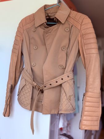 Burberry Lederjacke beige Grösse M