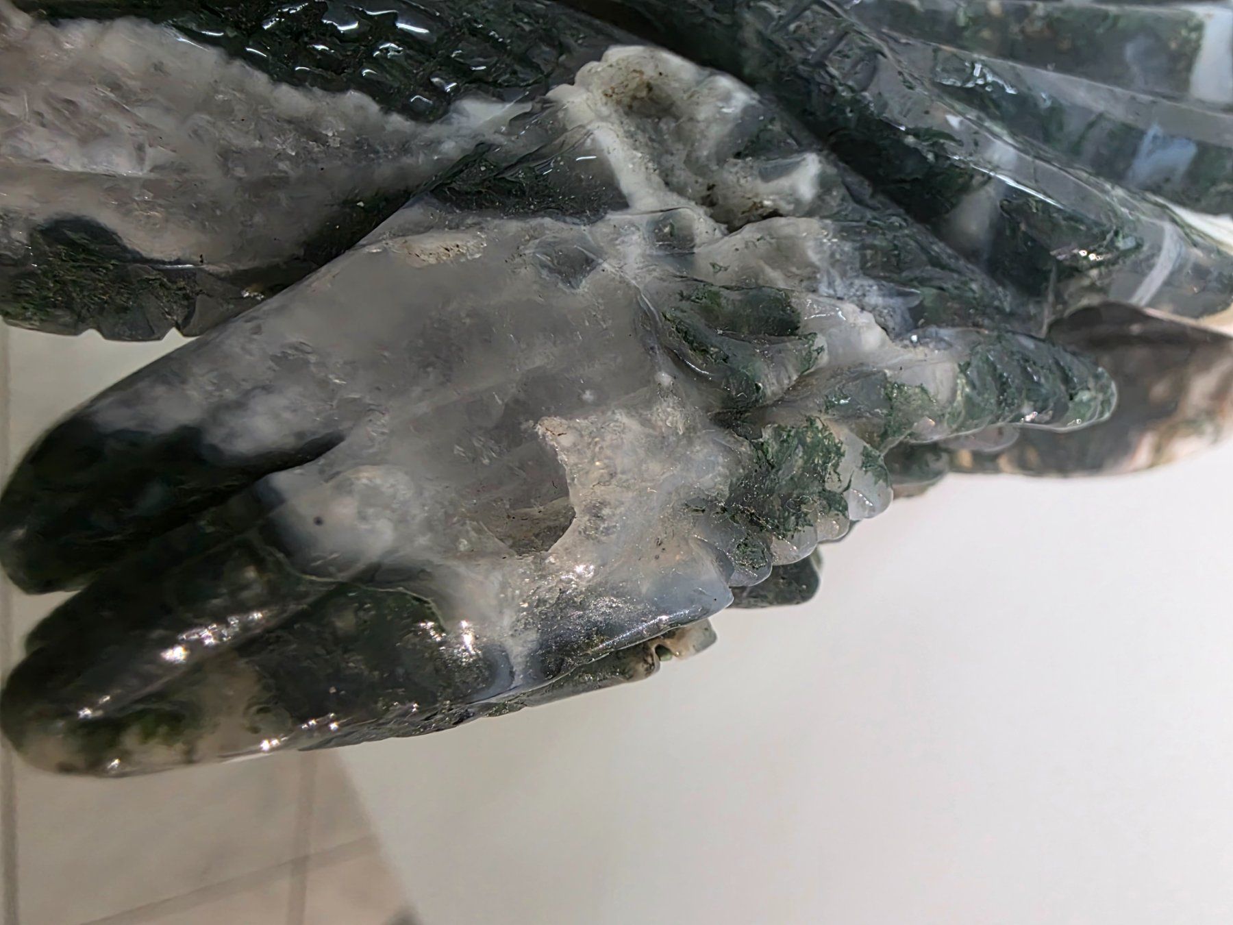 Minerali & Pietre curative: Majestätischer Moosachat Drache 970g – Nuovo e nell'imballaggio originale da Matzingen venduto da Shay_Crystalz 5