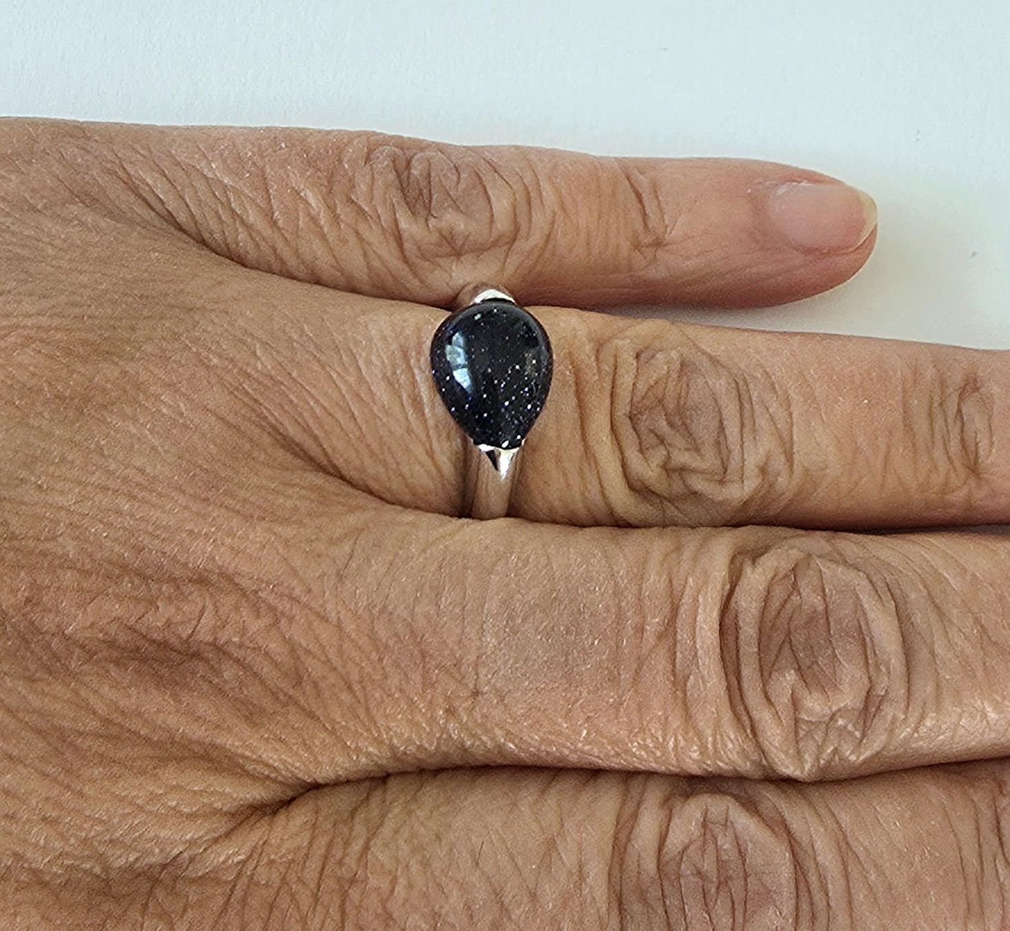 Anelli: Silberring 925  mit Blaufluss-Stein, modern & edel - Neu – Nuovo e nell'imballaggio originale da Uetikon am See venduto da Coralreef 6