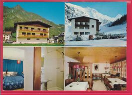 WERBE-FALTKARTE, PENSION DES ALPES, SAMNAUN
