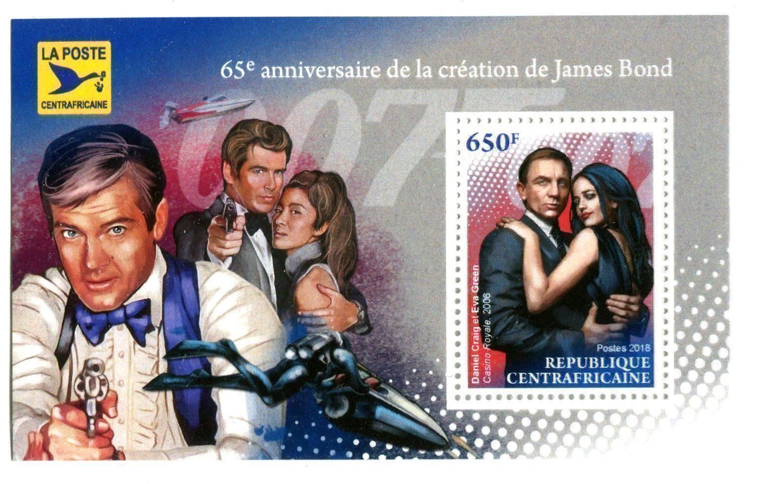 Tutti i francobolli: Block James Bond. Pierce Brosnan, Daniel Craig, Roger Moore. – Nuovo e nell'imballaggio originale da Basel venduto da Butsch5