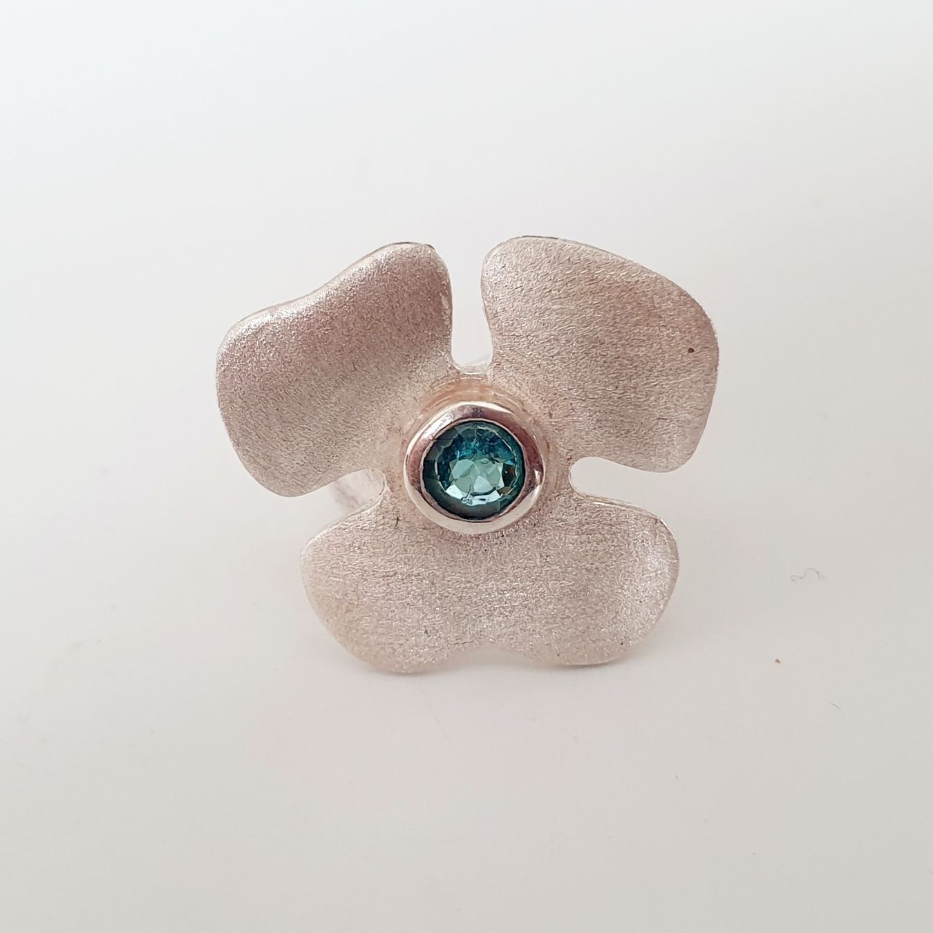 Anelli: Silber Ring 925  Blumenring mit blauem Stein Gr 15,9 mm – Usato da Kreuzlingen venduto da Wunderkiste123 8