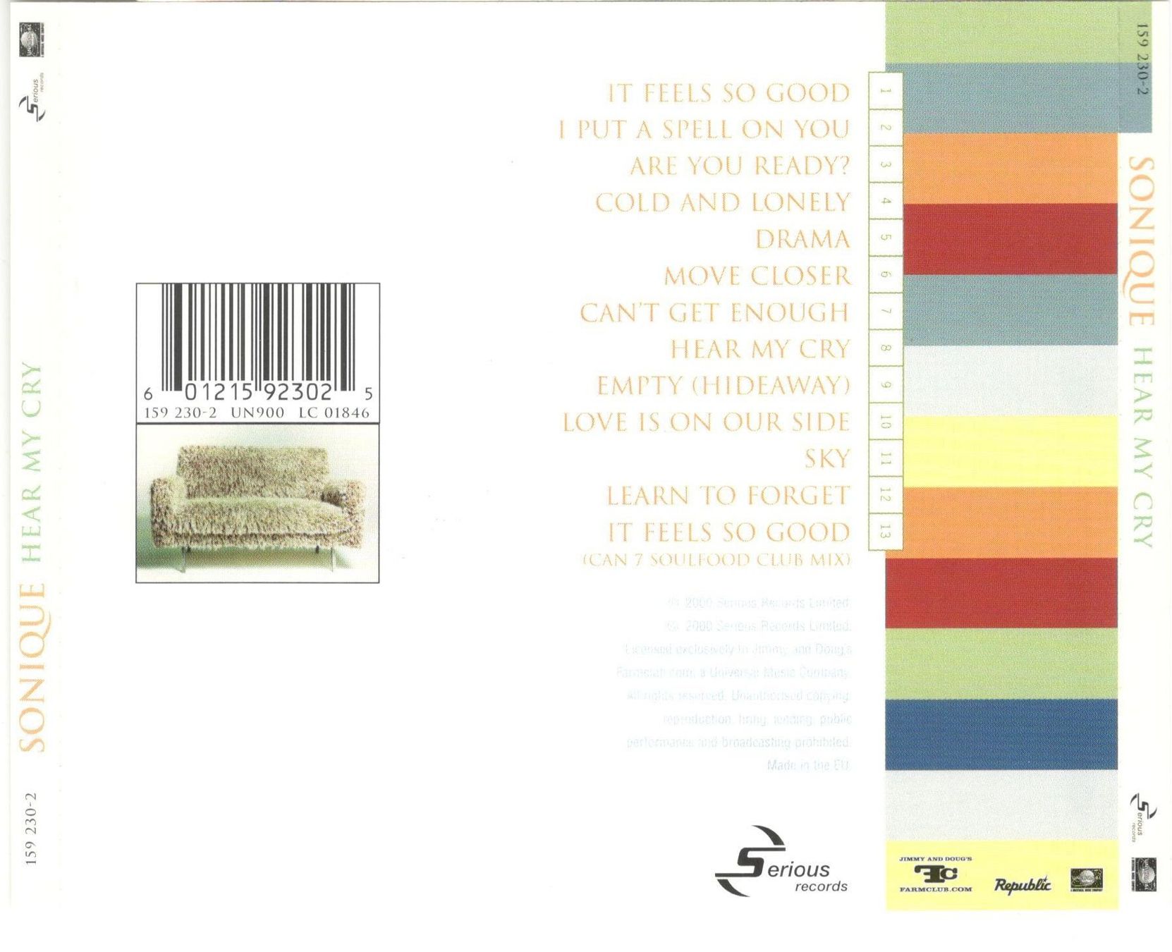 CD: Sonique CD Hear My Cry – Usato da St. Margarethen TG venduto da ursk10 1