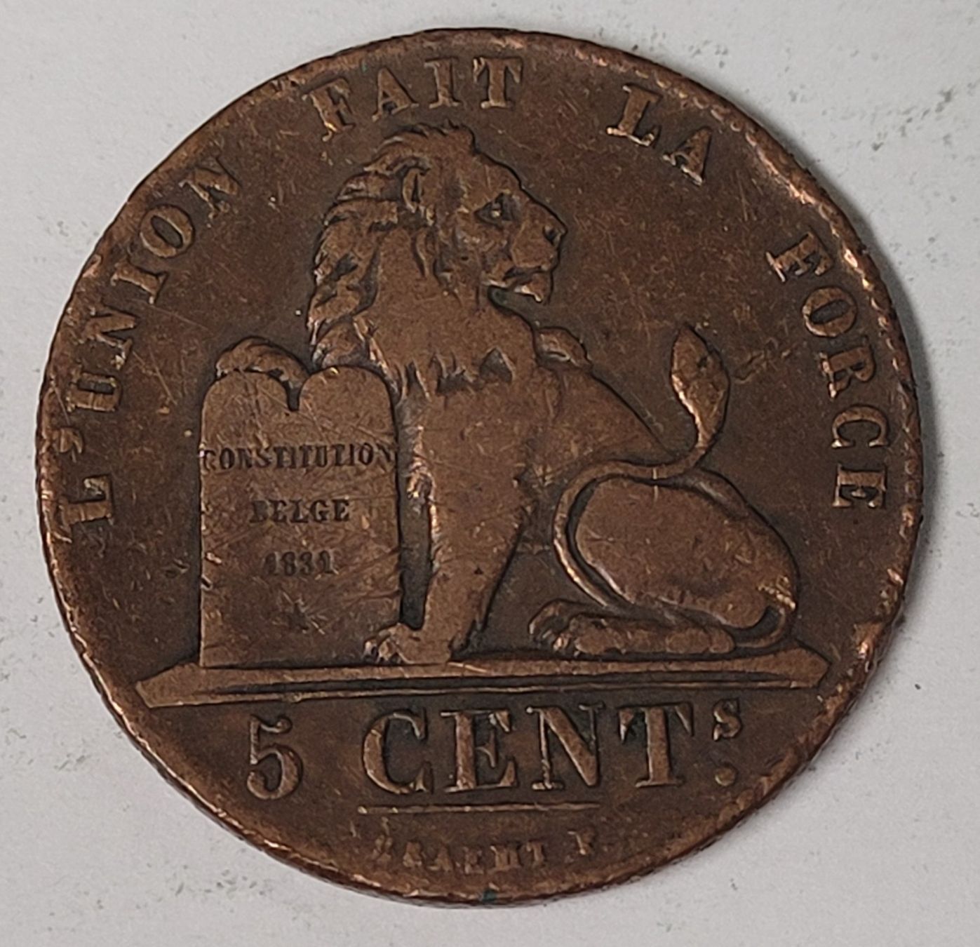 Alle Münzen: 5 CENTIMES / BELGIEN 1841 – Gebraucht aus Mumpf von antonio_schweiz_961 1