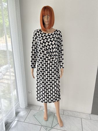 Lauren Ralph Lauren Dress Size 12 Black White Pattern