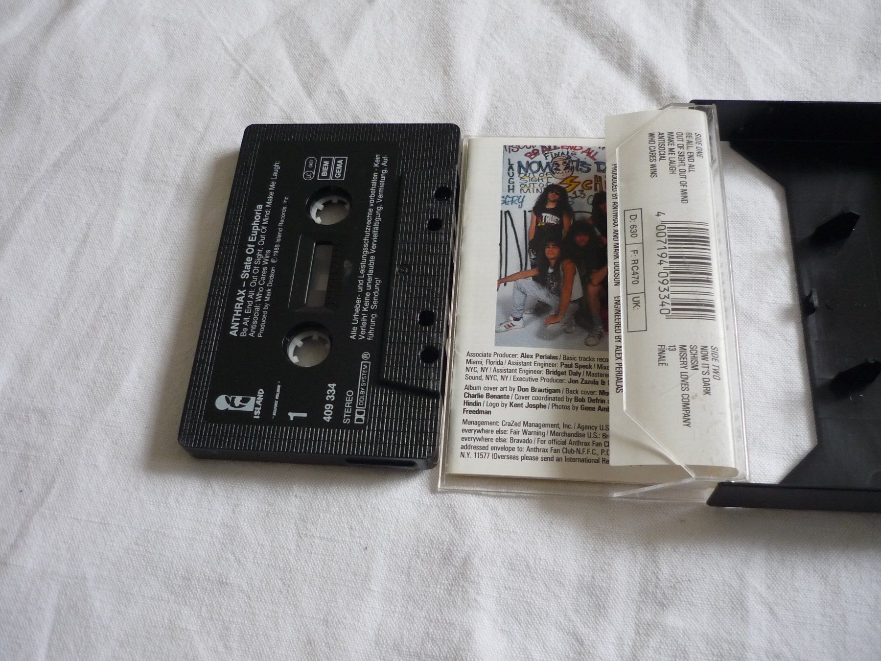 Musicassette: MC Kassette - Anthrax - state of euphoria – Usato da Beringen venduto da Flatretriever 2
