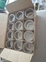 Glas-Teelichthalter 72stk. geriffelt neuwertig