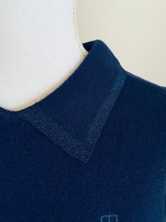 TOMMY HILFIGER: Strickkleid, Wolle-Kaschmir, M, Blau