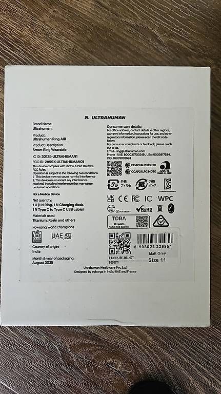 Anelli: Ultrahuman Ring AIR Grösse 11 Raw Titanium – Usato da Zürich venduto da tobigs 2