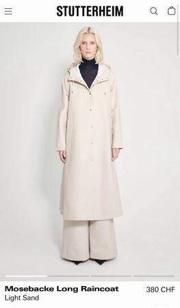 Stutterheim rain coat (S) Mosebacke Long