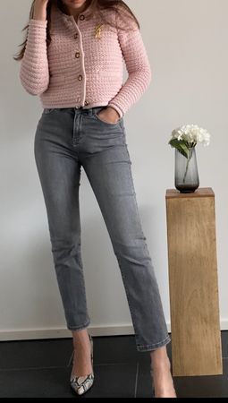 Straight Leg Jeans grau