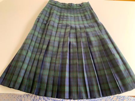 Langer Wollrock Bundfaltenrock Gr. 36/38