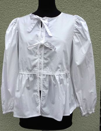 Yerse Bluse weiss Schleifen Gr. M 38