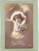 Kitsch Frau Bonne Année 1918