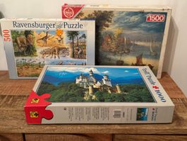 Puzzle Sammlung: Ravensburger, Trefl, Falcon, 1000/1500/500