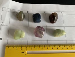 6 Edelsteine Handschmeichler, Glücksbringer, Deko