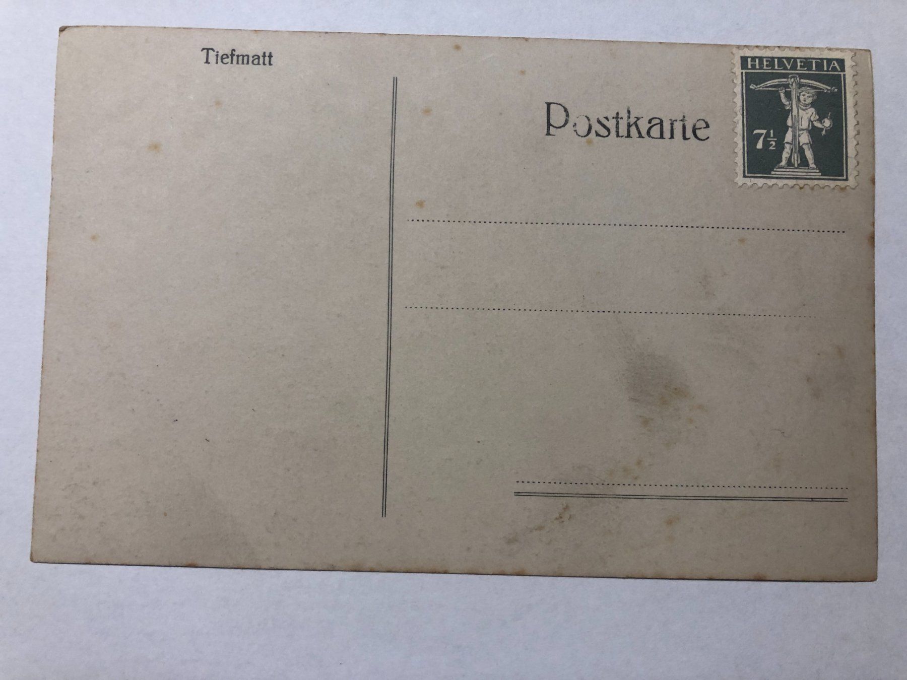Ansichtskarten: Tiefmatt  wo? – Gebraucht aus Pfäffikon ZH von Waltoversand 1