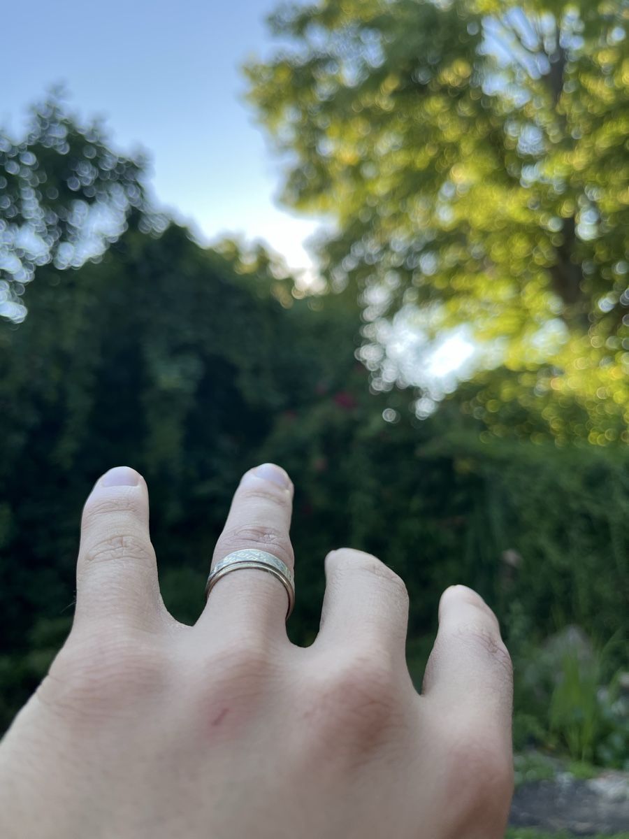 Ringe: Ring auf Edestahl mit silbrigen Muster Grösse 17mm – Neu (gemäss Beschreibung) aus Tägerwilen von Alexander716 5