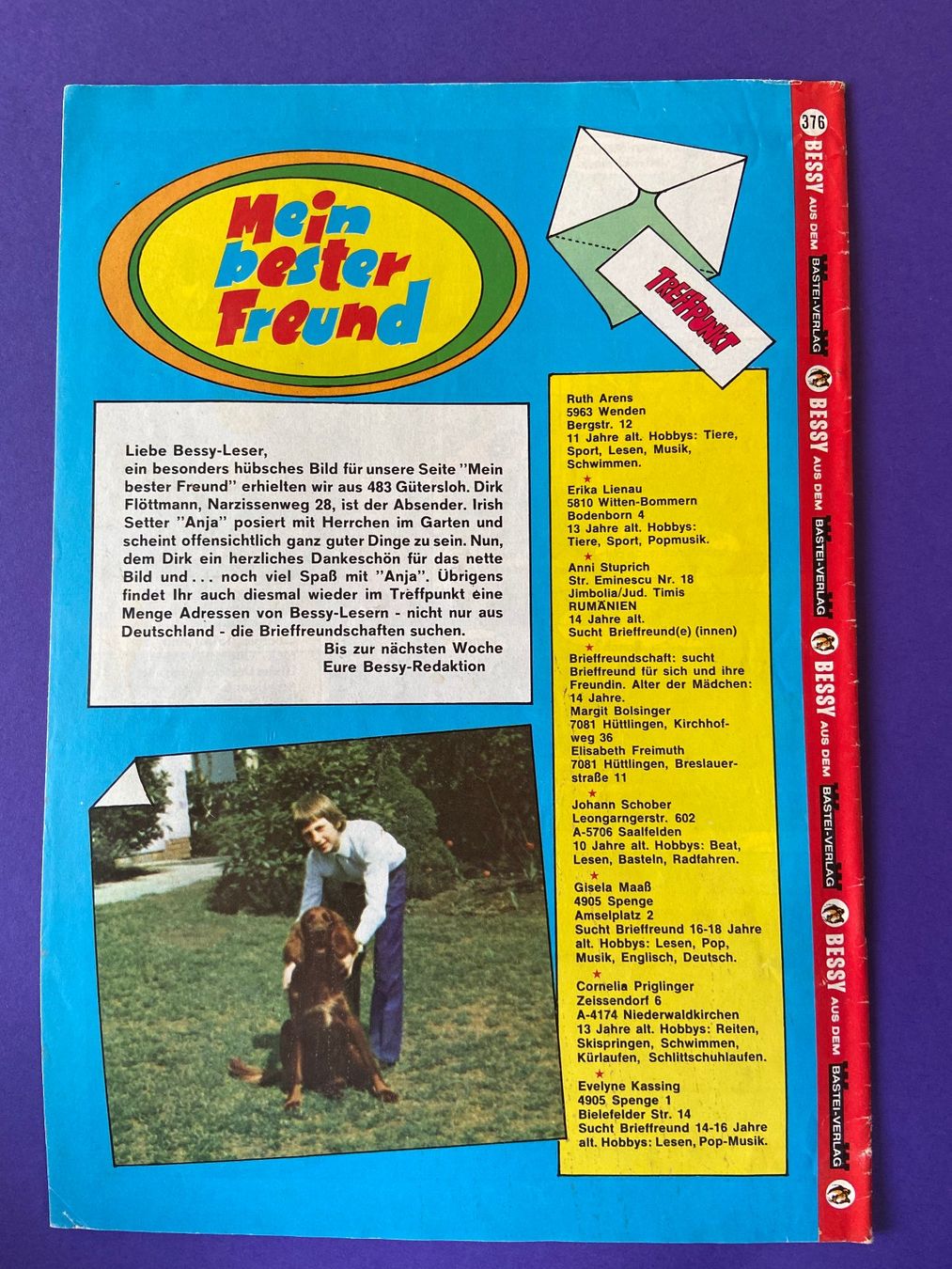 Fumetti: Comic Hefte Bessy 1970er Jahre Nr.376 – Usato da Böckten venduto da Hansi36 2