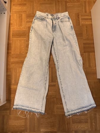 Helle Wide Leg Jeans, Super High Rise - Grösse 40