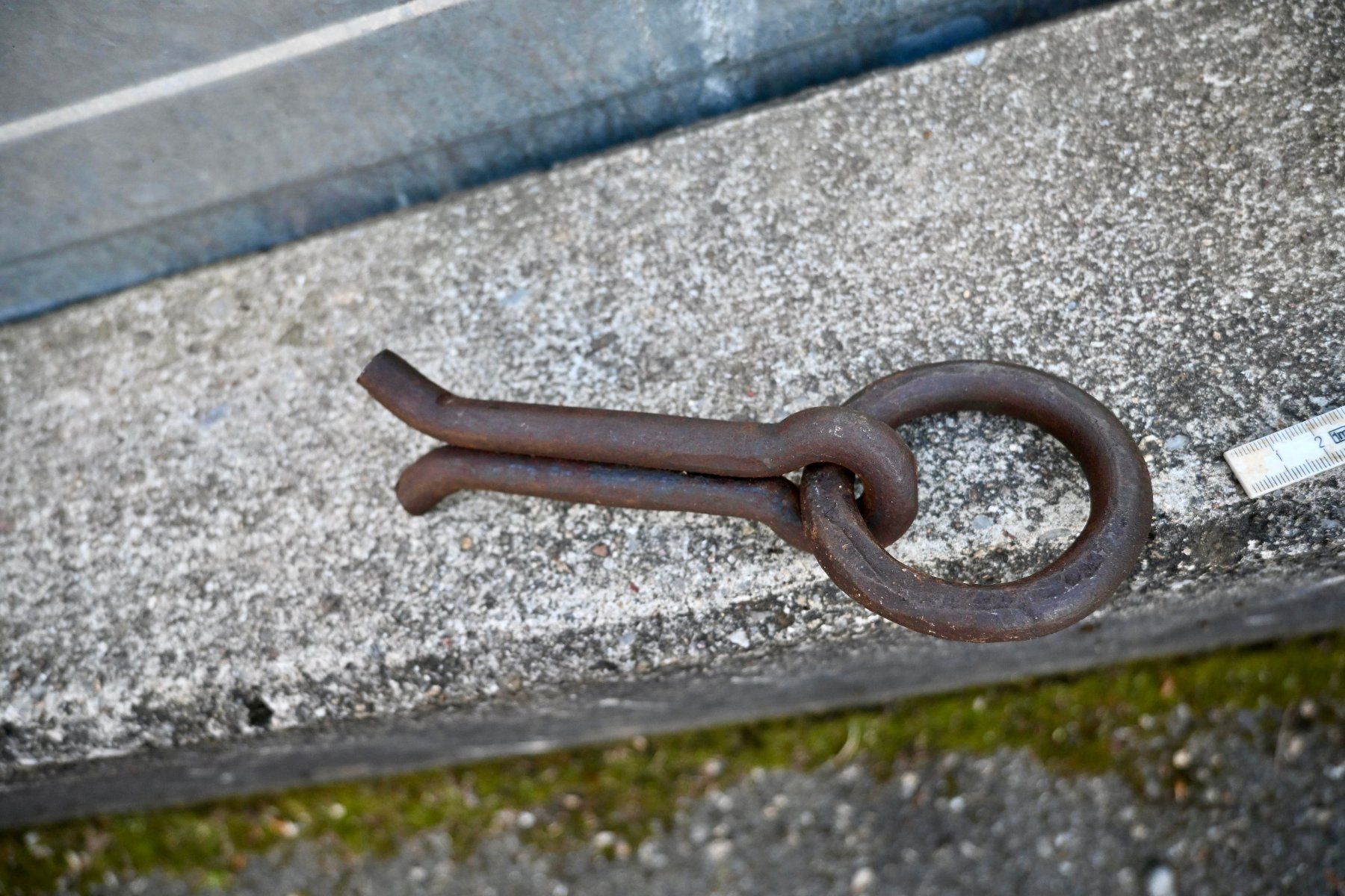 Ferramenta: alter Eisen - Wandhaken mit Ring - geschmiedet – Usato da Pfaffhausen venduto da mono_rec 8