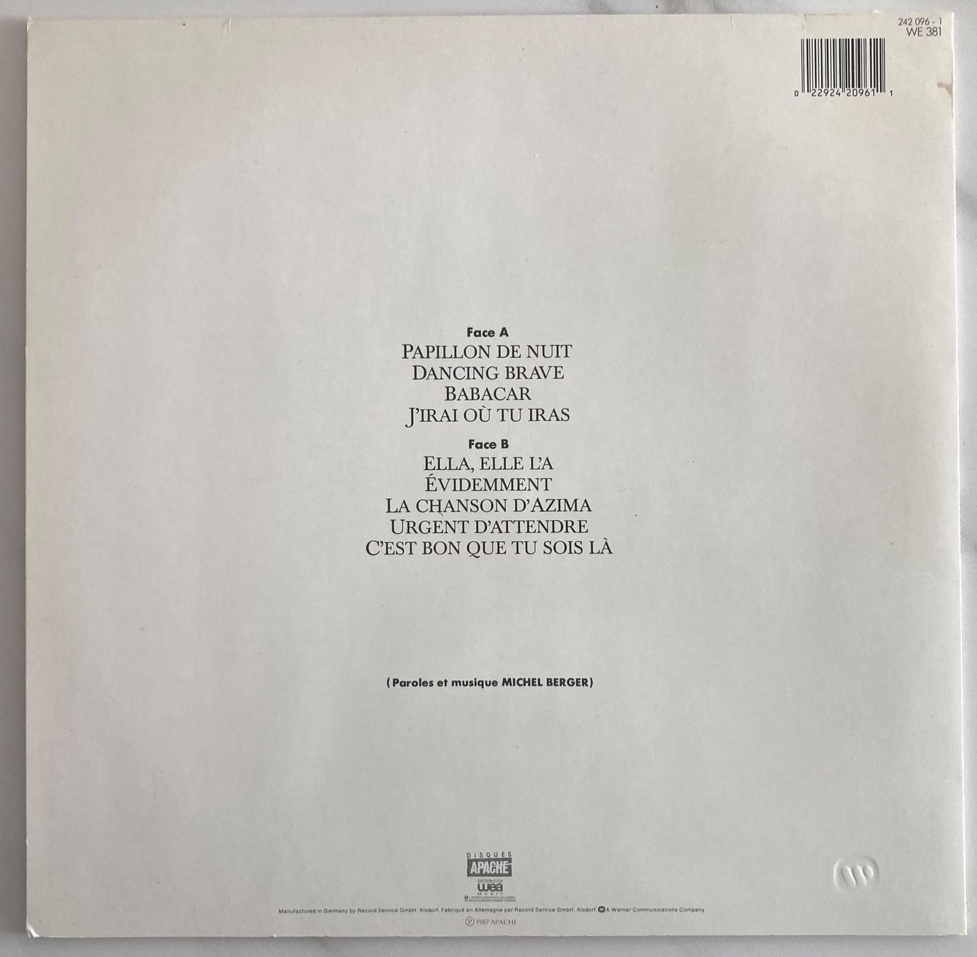 Dischi in vinile: FRANCE GALL - BABACAR – Usato da Poliez-Pittet venduto da Newtown-Records 1