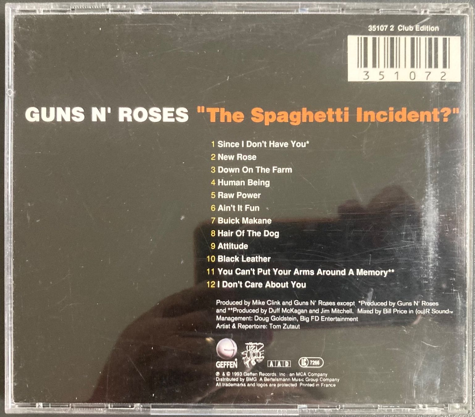 CDs: GUNS N' ROSES - "THE SPAGHETTI INCIDENT?" – Gebraucht aus Poliez-Pittet von Newtown-Records 1