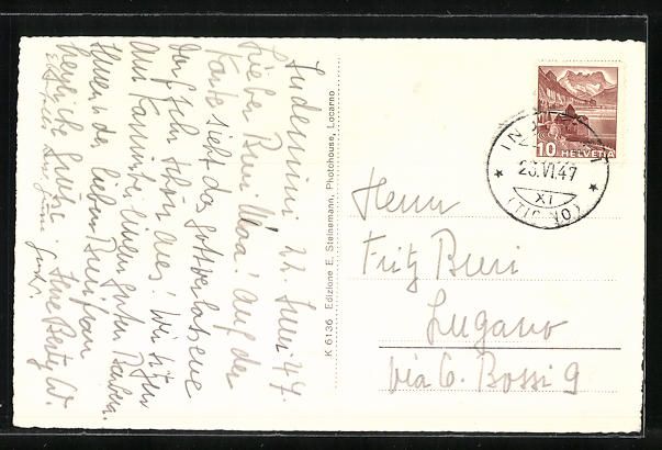 Cartoline postali: Indemini, Blick auf die Ortschaft am han – Usato da Berlin venduto da bartko-reher 1