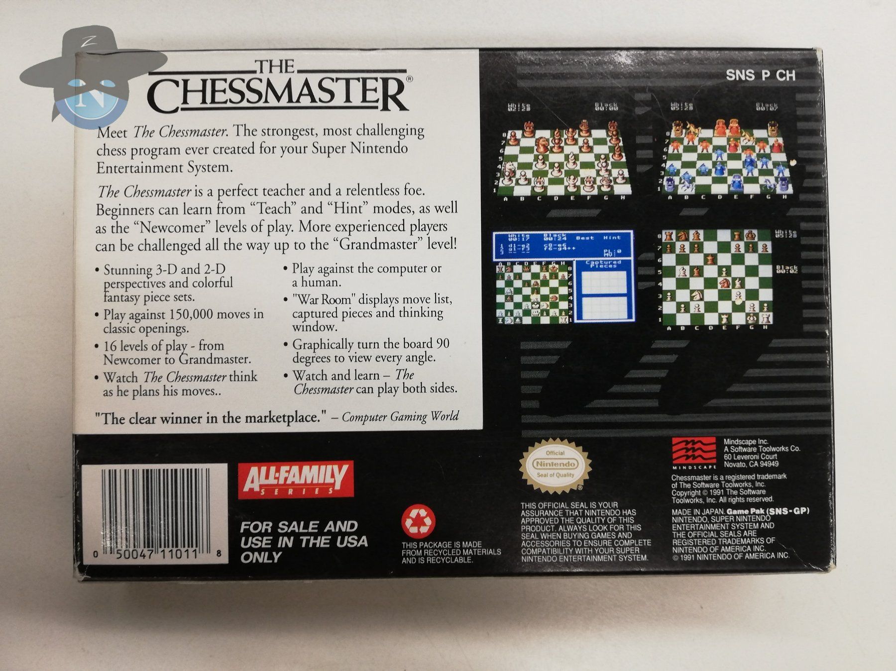 Nintendo Giochi: The Chessmaster / USA NTSC-U / Super Nintendo SNES – Usato da St. Gallen venduto da zorro_dc 1