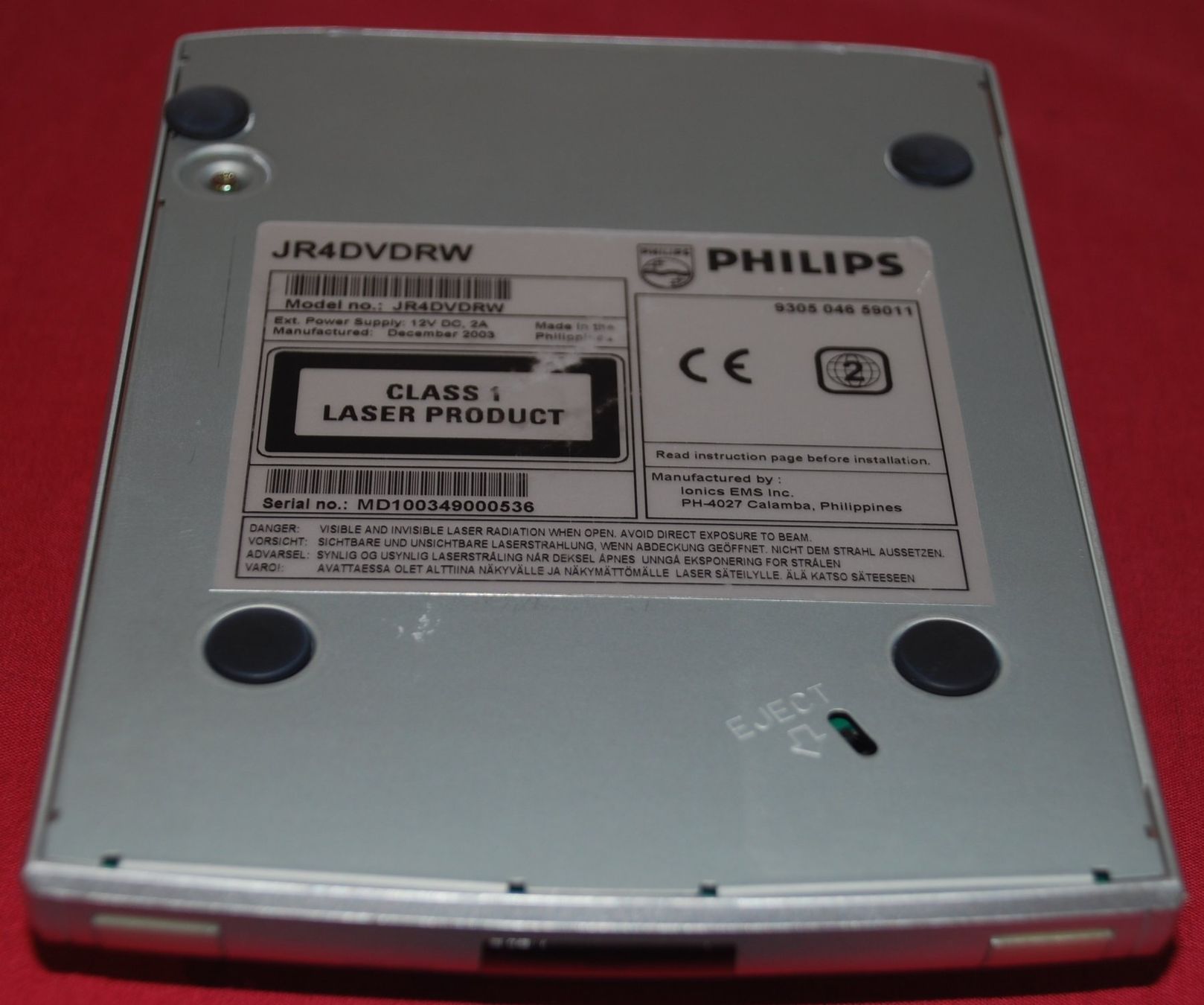 Philips Aufnahmegeräte: PHILIPS JackRabbit DVD/CD-Brenner – Gebraucht aus Oberengstringen von doexpress 6