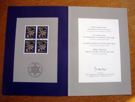 FDC Weihnachtskarte 2001 mit  Brief