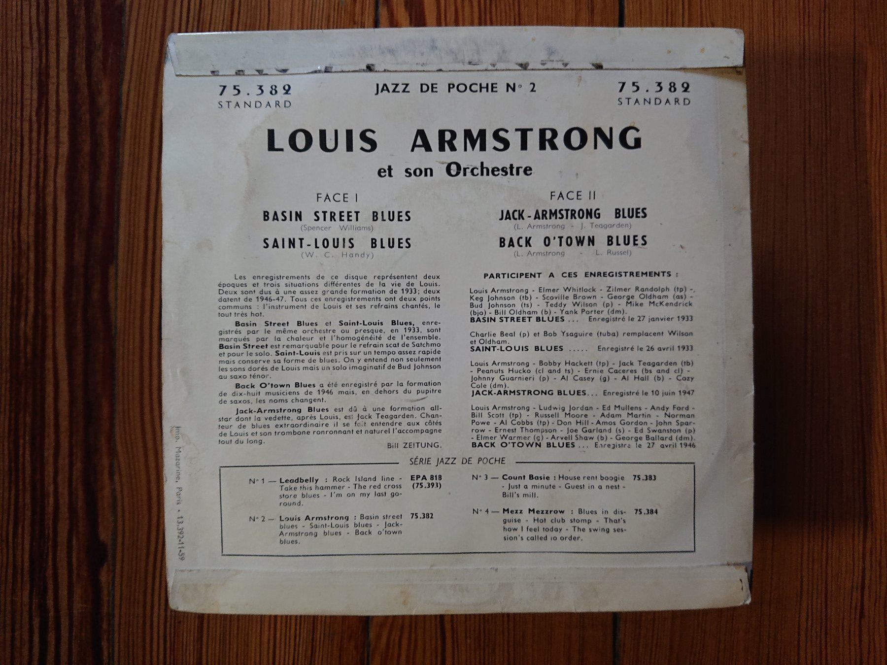 Dischi in vinile: LOUIS ARMSTRONG - 1 Single & 1 EP – Usato da Genève venduto da othhei 2