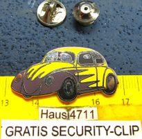 VW HOT-ROAD KÄFER FLAME DESIGN PIN ENAMEL MIT SECURITY-CLIP
