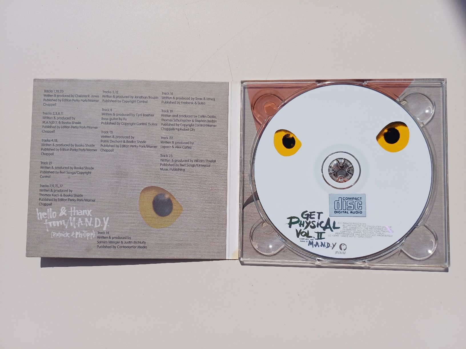 CD: M.A.N.D.Y. "Get physical Vol.II" CD – Nuovo (secondo la descrizione) da Begnins venduto da Drastic-Sound 2