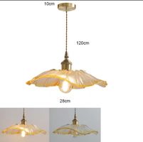 Lampe Suspendue Vintage en Pierre de Verre à Fleurs