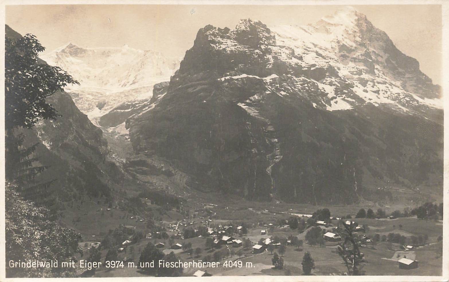 Cartoline postali: Grindelwald (BE) Panoramablick mit Eiger (3974 m) – Usato da Biasca venduto da Blenio71