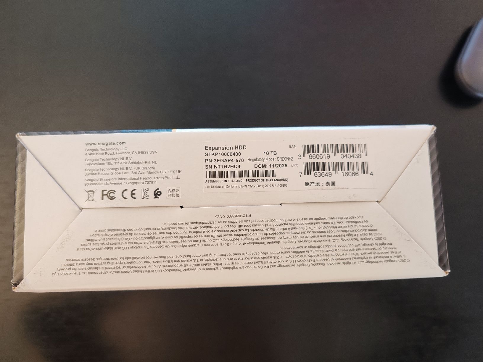 Seagate Dischi rigidi: Seagate Expansion Dekstop 10 TB – Nuovo e nell'imballaggio originale da Bern venduto da PrettyGood 1
