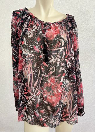 🌺 IRO Seidenbluse – Größe 36, Farbenfroher Sommertraum 🌺