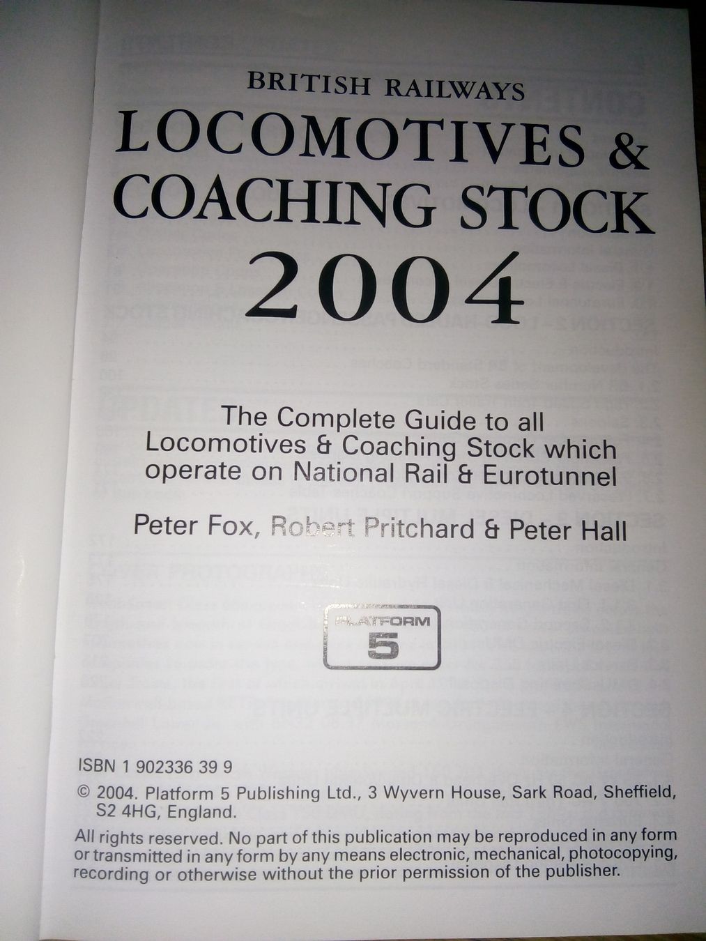 Bücher: Britisch Railways - Locomotives Coaching Stock 2004    eng. – Gebraucht aus St. Gallen von elk2020 1