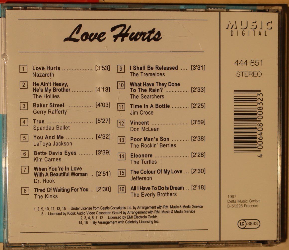 CDs: Love Hurts – D'occasion à Luzern par CONTENTI 2