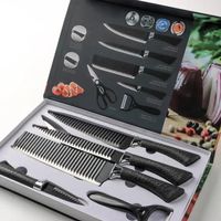 6-tlg. Küchenmesser-Set Schwarz – Rostfrei & Antihaft