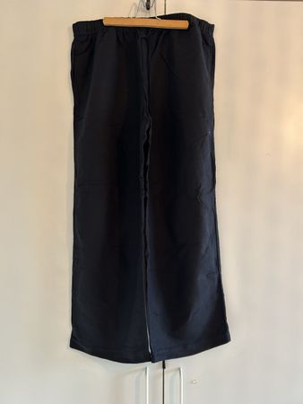 Schwarze Stoffhose, Gr. 38, H&M, Leinenmix