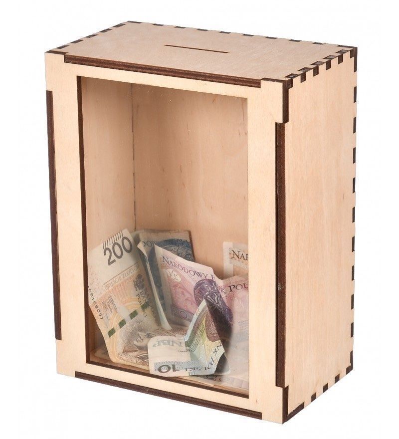 Salvadanai: Spardose aus Holz mit Glas – Nuovo e nell'imballaggio originale da Buchs Zh venduto da bar_7kk7 1