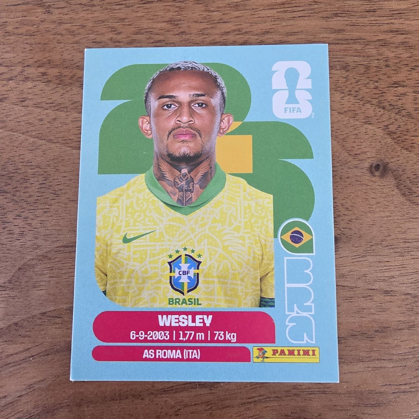 Panini Cartes à collectionner: Panini BRA8 Wesley  – Neuf avec emballage d'origine à Buchs AG par LogoParts
