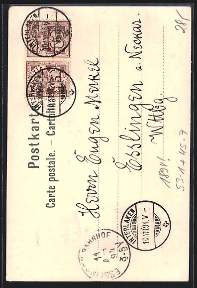 Cartoline postali: Vorläufer-Lithographie Bergsteiger erkl – Usato da Berlin venduto da bartko-reher 1
