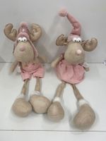 1 Stk. Weihnachtsdeko Rentier Kantenhocker Latzhose 40 cm