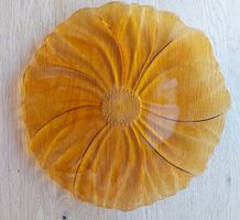 Dekorative Glasplatte Blüte, 30cm, Sommer Deko, Rarität!