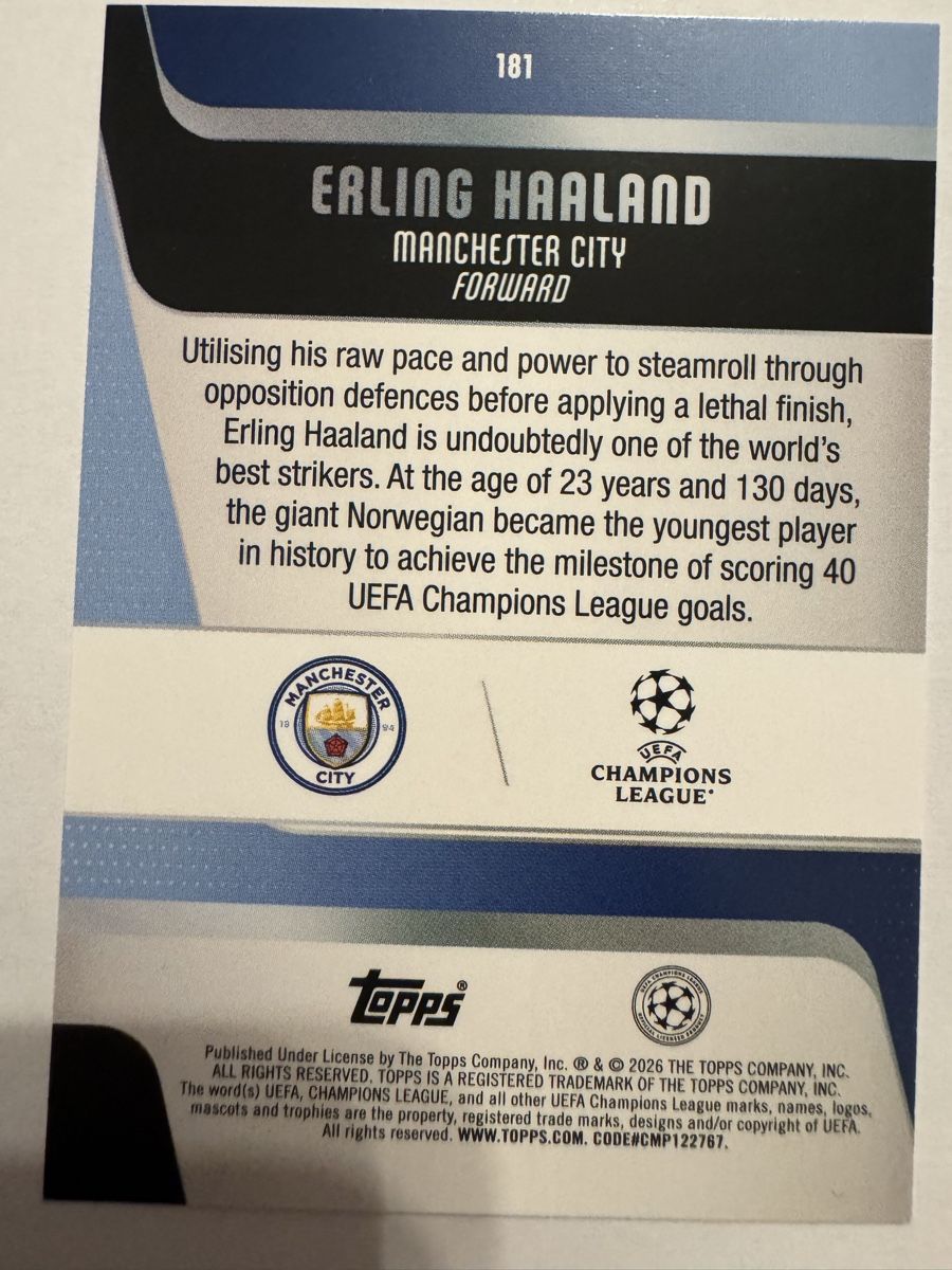 Topps Sammelbilder & Trading cards: Erling Haaland 1/5 Topps Flagship 25/26 – Neu (gemäss Beschreibung) aus Winterthur von HunterSoccer 5