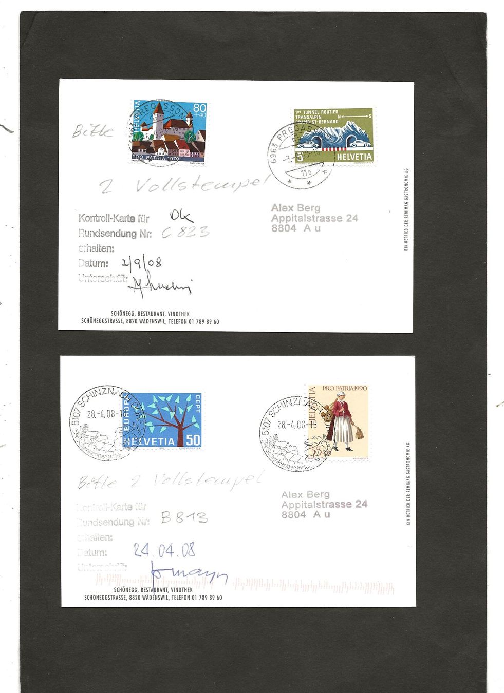 Tutti i francobolli: Schweiz 32 Karten mit Vollstempel – Usato da Au ZH venduto da xelagreb01 8