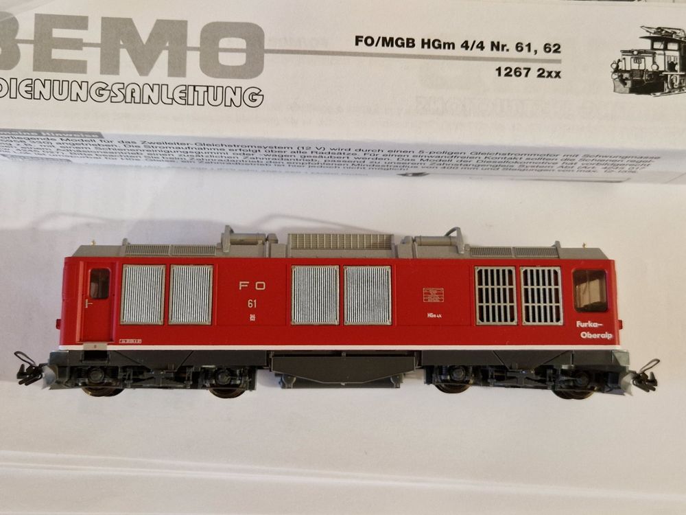 Bemo Modelleisenbahnen: BEMO 1267 211 FO HGm 4/4 61 Zahnraddiesellok – Gebraucht aus Chur von Annastei 1